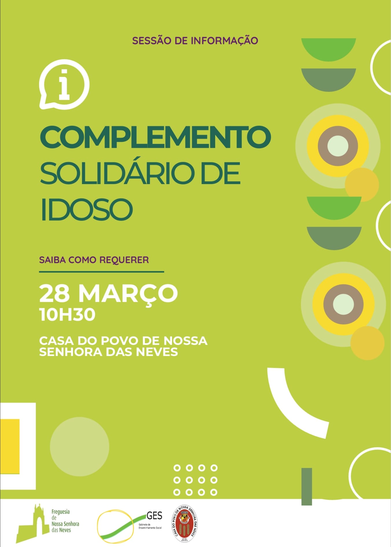 Sessão de Informação - Complemento Solidário de Idoso
