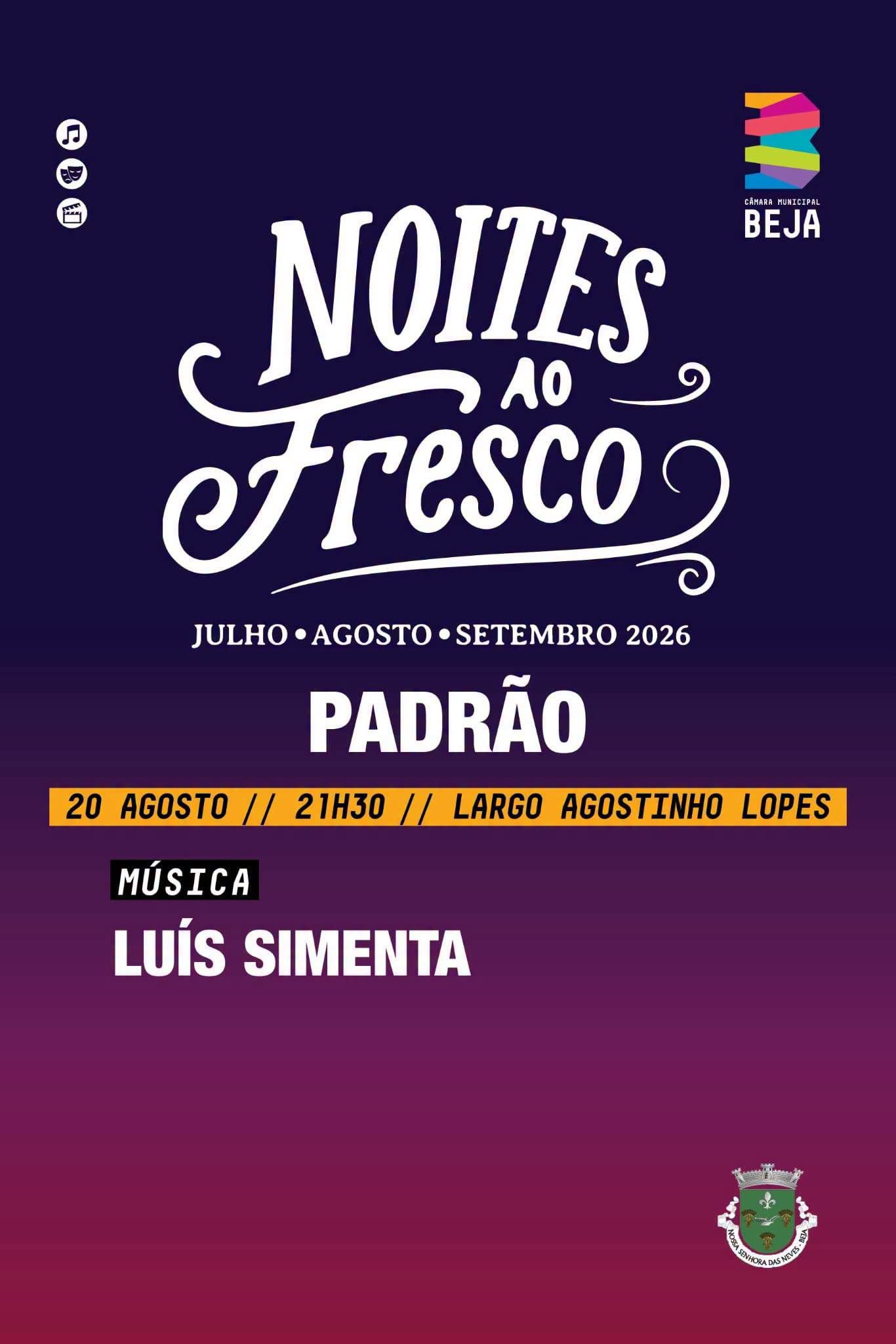 Noites ao Fresco 2026 - 20 de Agosto