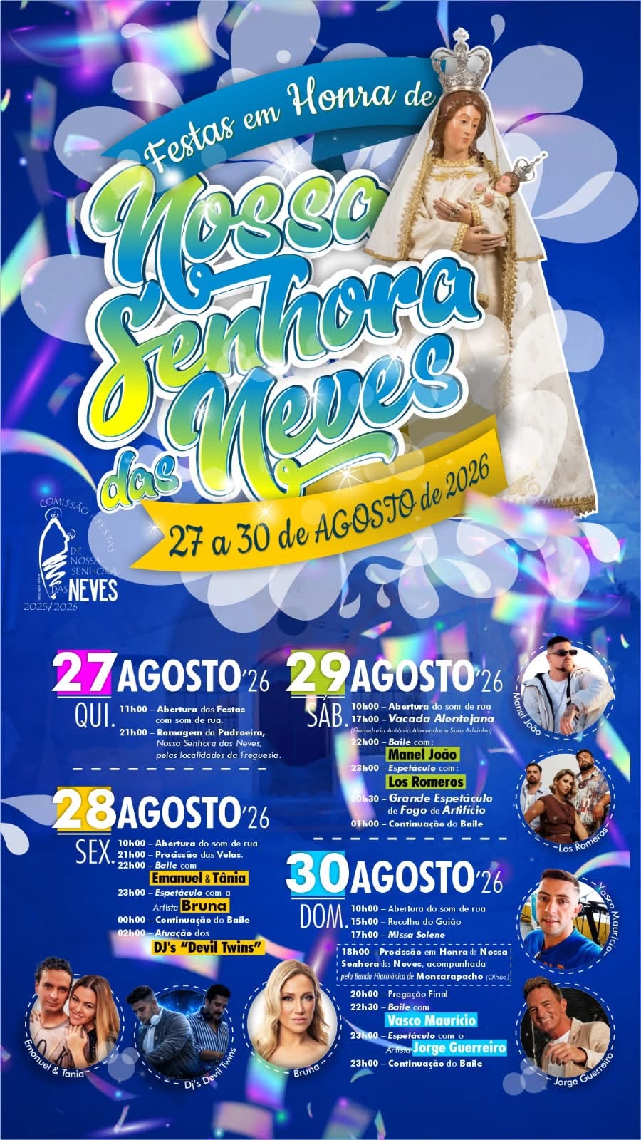 Apoio à Divulgação: Festas em Honra de Nossa Senhora das Neves
