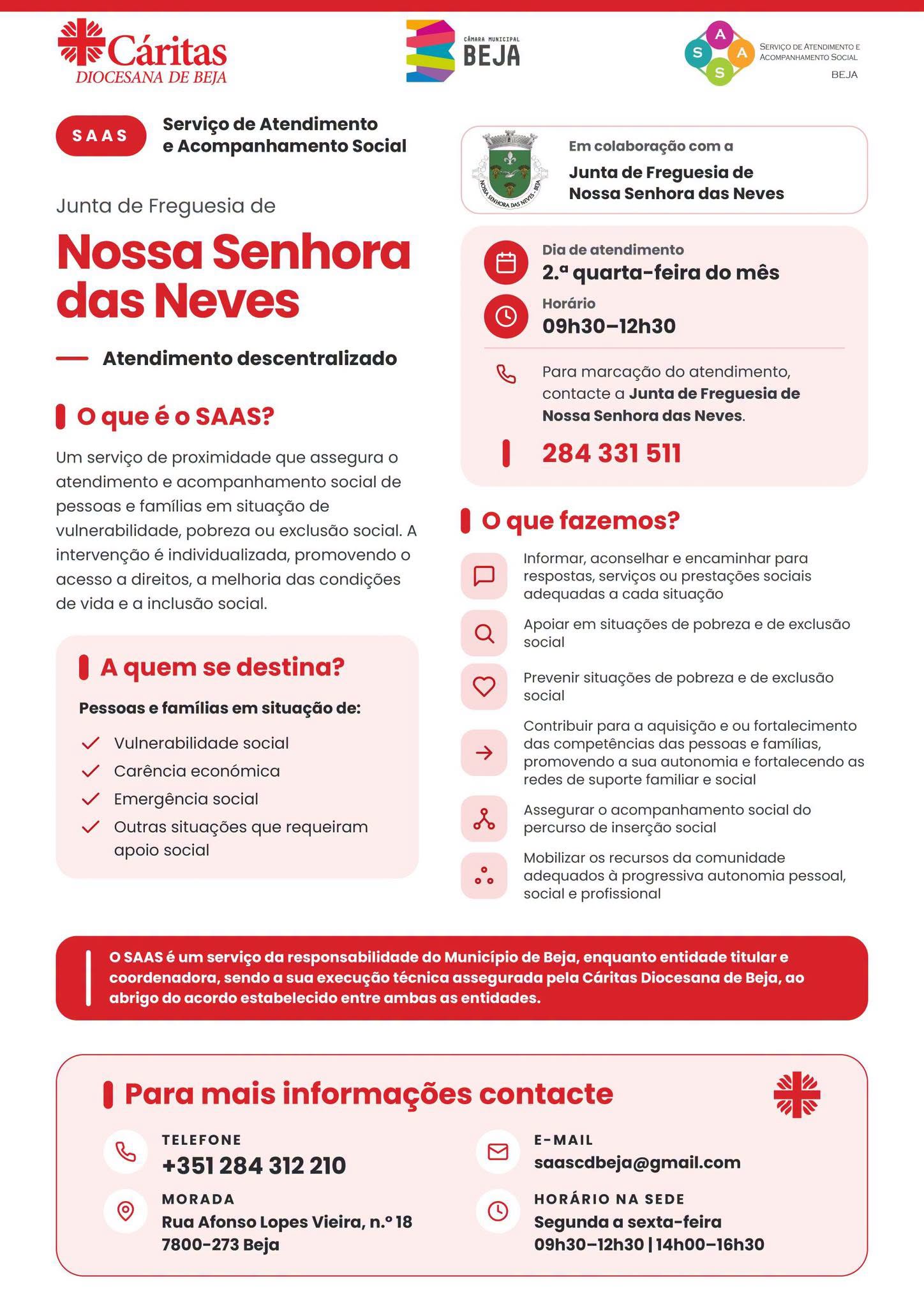 Atendimento Social na nossa Freguesia